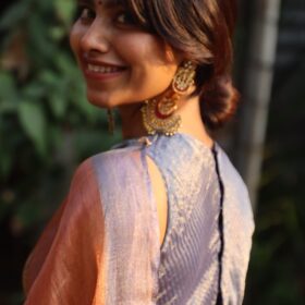 Ice Blue Pure Banarasi Silk Blouse