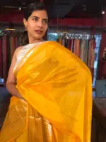 Haldi Yellow Mangalagiri Silk Saree
