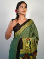 Elegant Linen Saree from Mirra Clothing