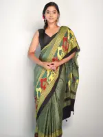 Handwoven Linen Saree By Mirra Clothing
