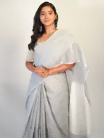 Easy to Drape Linen Saree By Mirra Clothing