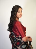 Elegant Ajrakh silk Saree by Mirra Clothing