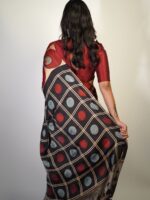 Drapes well Ajrakh Saree by Mirra Clothing