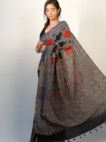 Beautiful Hamdwoven Linen Saree By Mirra Clothing