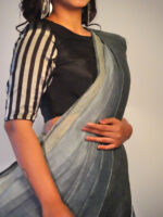 Black Raw Silk Blouse - Image 5