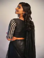 Black Raw Silk Blouse - Image 4