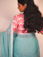Pink Printed Crepe Blouse - Image 5