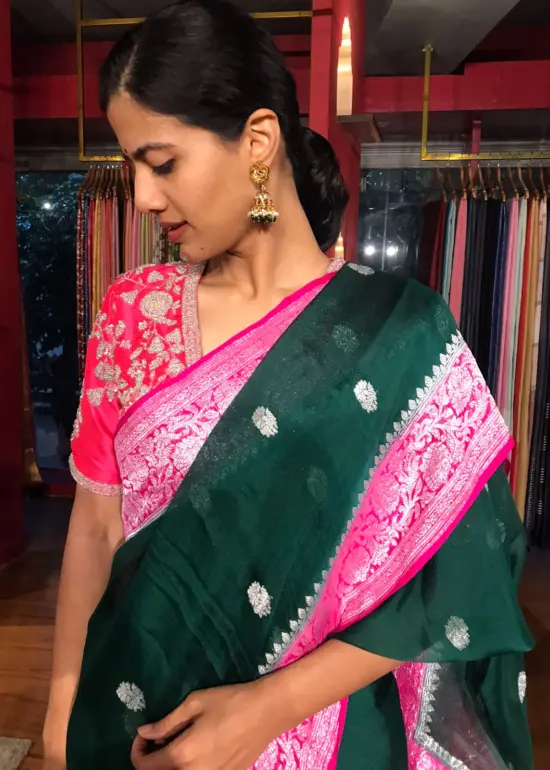 Beautiful Chiffon Saree By Mirra Clothing