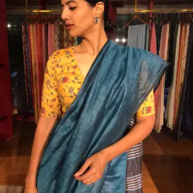Beautiful Linen Saree By Mirra Clothing