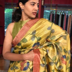 Green Chiniya Silk Blouse