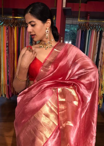 Banarasi Tissue Silk Saree by Mirra Clothing