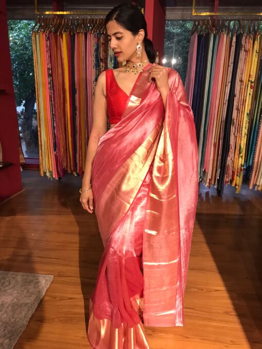 Elegant Tissue Silk Saree by Mirra Clothing