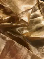 Haldi Yellow Tissue Silk Saree highlighted with Beautiful Gota Border - Image 6