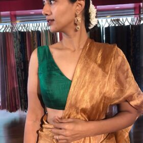 Bottle Green Silk Blouse