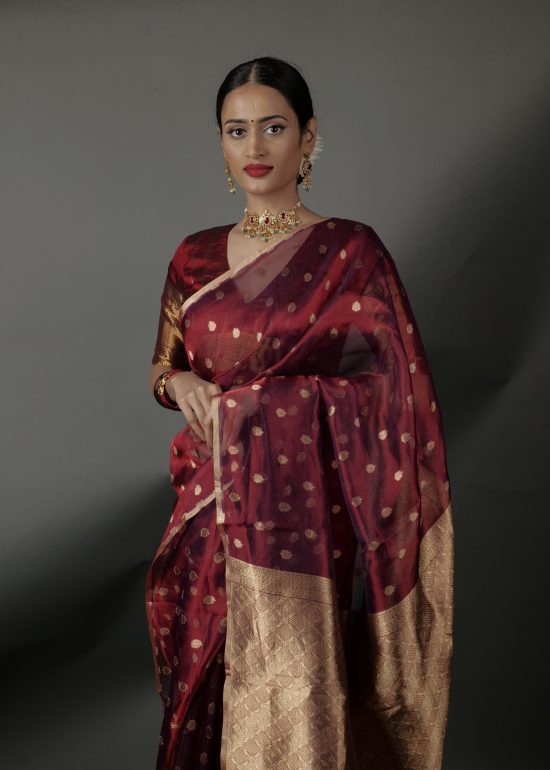 tissue silk saree by Mirra Clothing