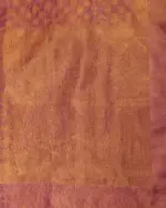 Onion Pink Crushed Tissue Silk Saree with Gold Zari Weaves - Image 5