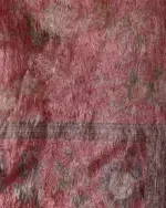 Salmon Pink Printed Crushed Tissue Silk Saree - Image 6