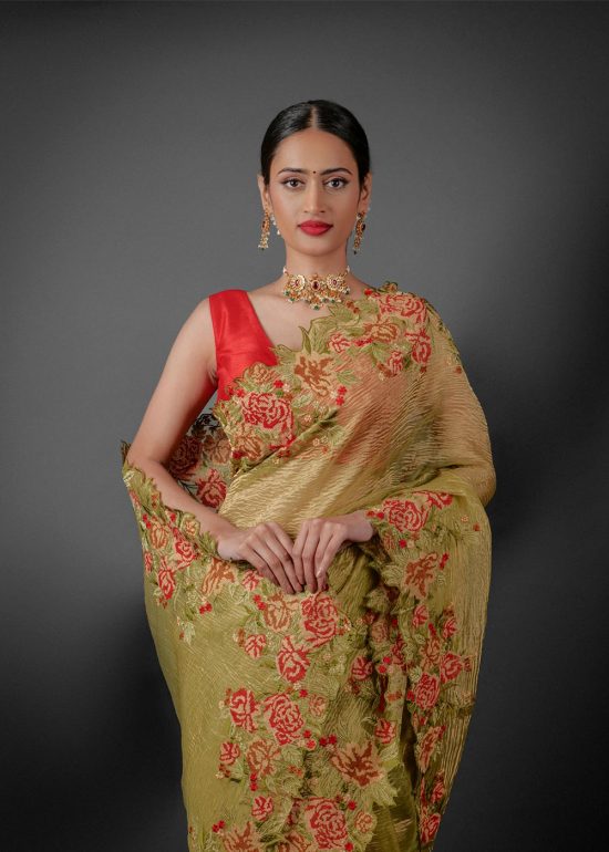 tissue silk saree by Mirra Clothing