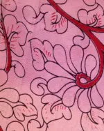 Red Kalamkari Printed Mangalagiri Silk Saree - Image 6
