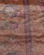 Peach Printed Crushed Tissue Silk Saree - Image 6