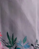 Sea Green Printed Satin Saree - Image 6