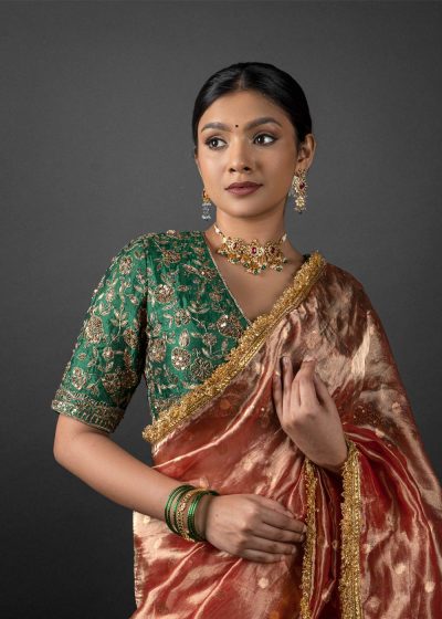 tissue silk saree by Mirra Clothing