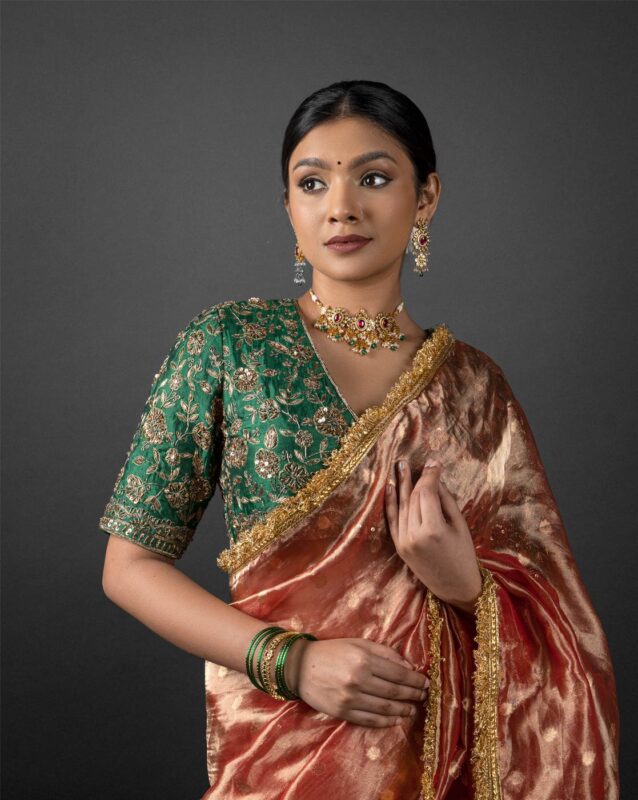 tissue silk saree by Mirra Clothing