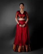 Maroon Silk Lehenga Set(Set of 2)