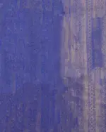 Peacock Dual Tone Tissue Silk Saree highlighted with Zari Motifs and Gota Border - Image 5