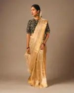 Ivory Tissue Silk Saree