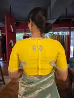 Lemon Yellow Silk Blouse - Image 3