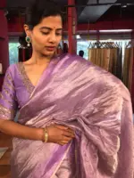 Lavender Tissue Silk Saree