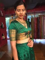 Bottle Green Silk Lehenga (Set of 2)