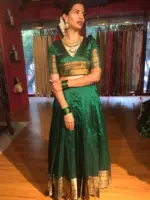 Bottle Green Silk Lehenga (Set of 2) - Image 6