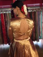 Molten Gold Silk Lehenga (Set of 2) - Image 3