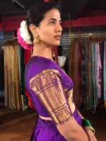 Magenta Purple Silk Lehenga (Set of 2) - Image 7