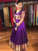 Magenta Purple Silk Lehenga (Set of 2) - Image 2