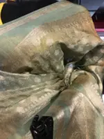 Blue Crushed Tissue Silk Saree with Silver Zari Buttis - Image 5