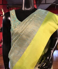 Blue Banarasi Soft Silk Saree