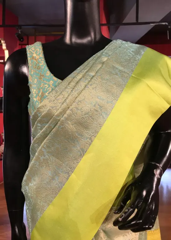 Blue Banarasi Soft Silk Saree