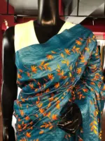 Blue Tussar Silk Saree
