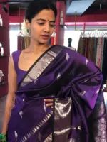 Purple Venkatagiri Pure Silk Saree - Image 2