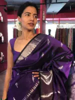 Purple Venkatagiri Pure Silk Saree