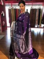 Purple Venkatagiri Pure Silk Saree - Image 6