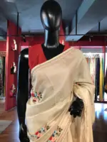 Off white Dola Silk Saree