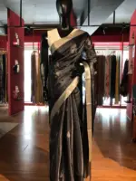 Grey Tissue Silk Saree - Image 5
