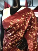 Brown Tussar Silk Saree - Image 2