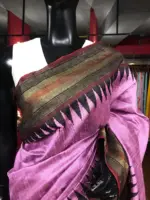 Pink Raw silk saree - Image 2