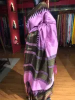 Pink Raw silk saree - Image 5