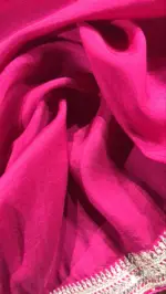 Pink Organza Badla work Saree - Image 6